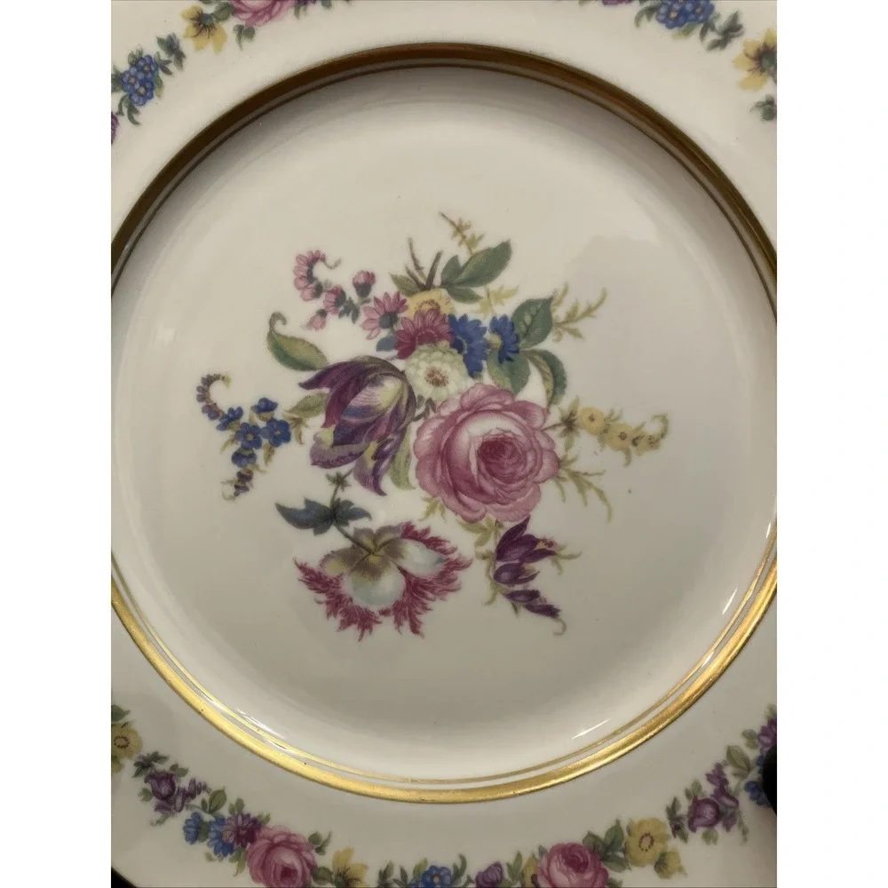 Castleton China Manor Gold Trim Dinner Plate 9